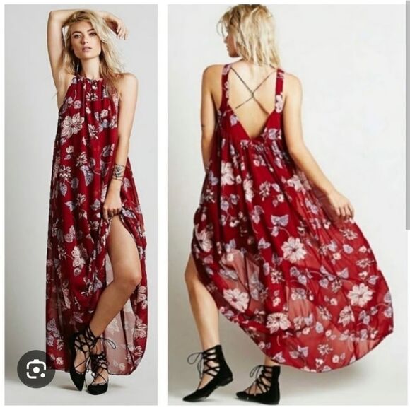 FREE PEOPLE float On A Sunbeam Maxi Dress - Picture 1 of 6